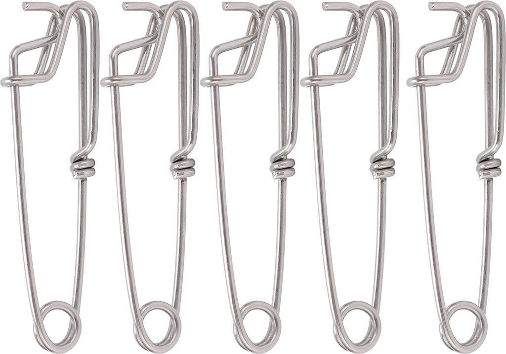 5x Longline-Clips Snap, Edelstahl, rostfrei, für Meeresangeln & Brandungsangeln – 2,6 cm x 100 mm