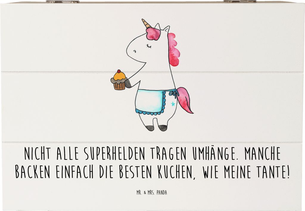 Mr. & Mrs. Panda fotokiste Super Tante 22 x 15 cm - Weiß - Geschenk, Lächeln, Verwandtschaft, Nichte, Kiste, schmucktruhe, einzigartige Designs, ...