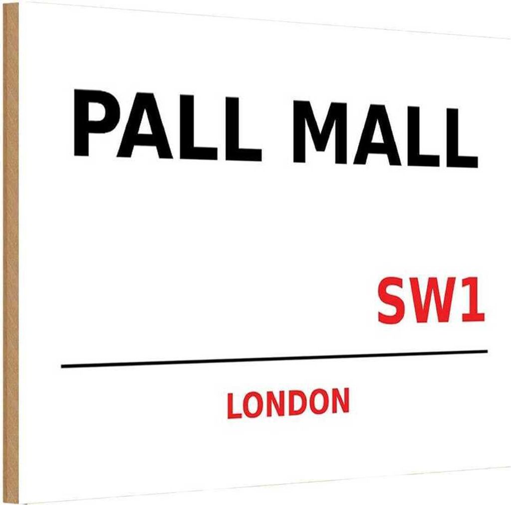 vianmo Holzschild 12x18 cm Pall Mall SW1 England