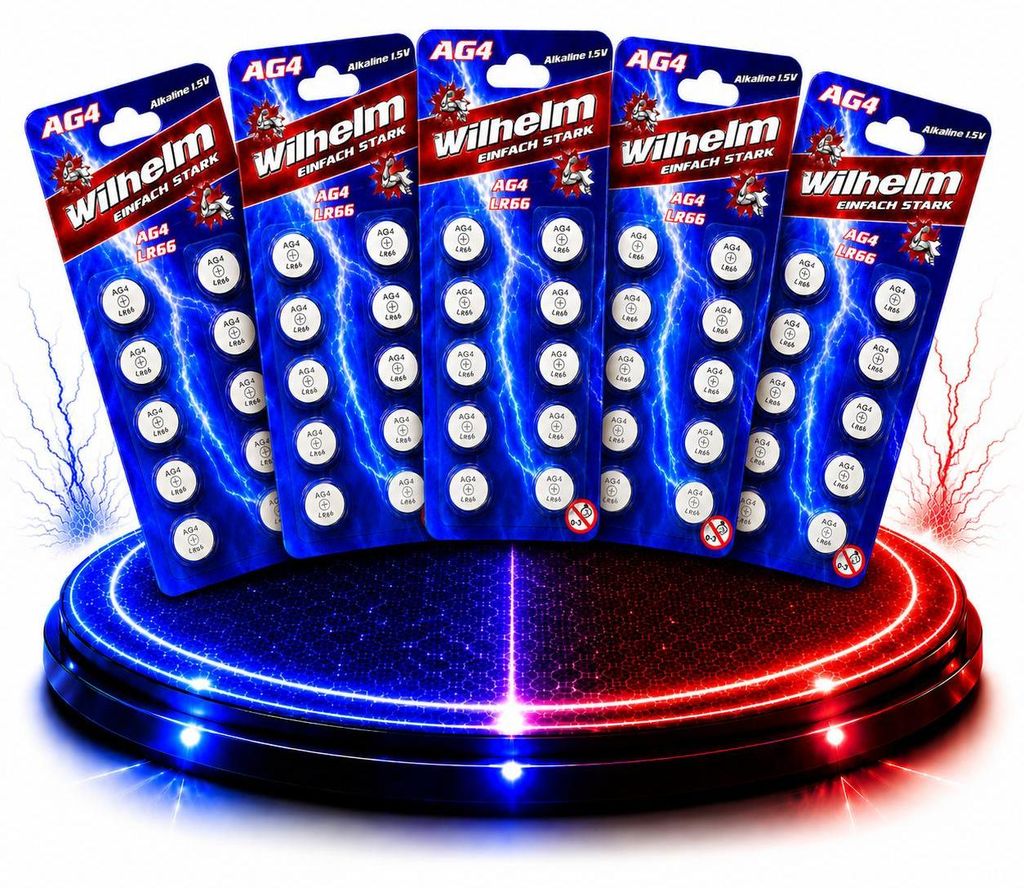 50 X Wilhelm AG4 LR66 - L 626 - 177 - 377 - GP77A Produktbild 
