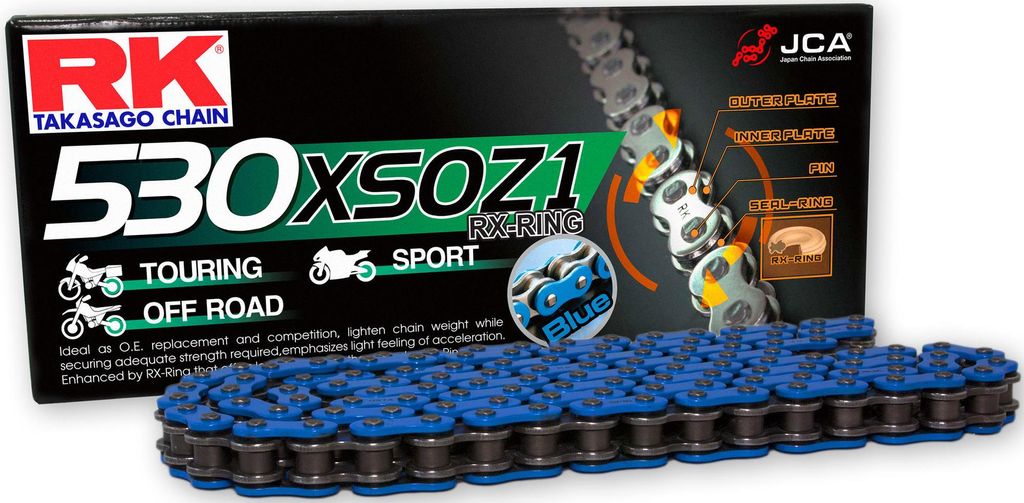 Rk-Ketten 530 xso 116 n blau schwarz offen