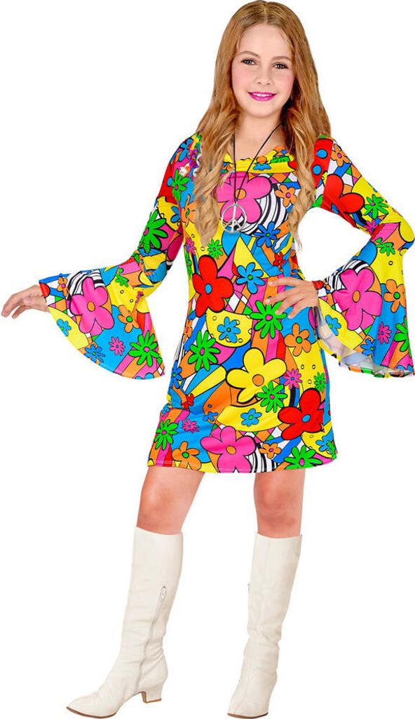 Flower Power Hippie Kleid für Mädchen Produktbild 