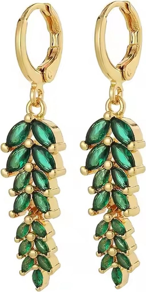 Ohrringe Milada - Elegante Gold/Grün Ohrringe ohne Nickel KP35492