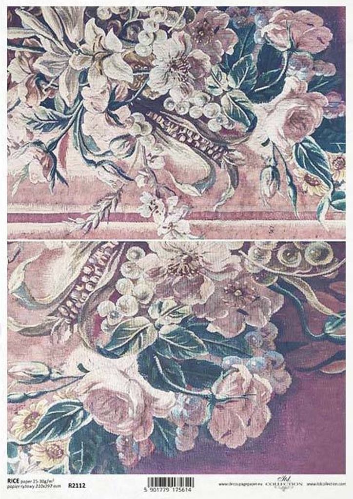 ITD Reispapier Decoupage Bastelpapier, Blumen R2112