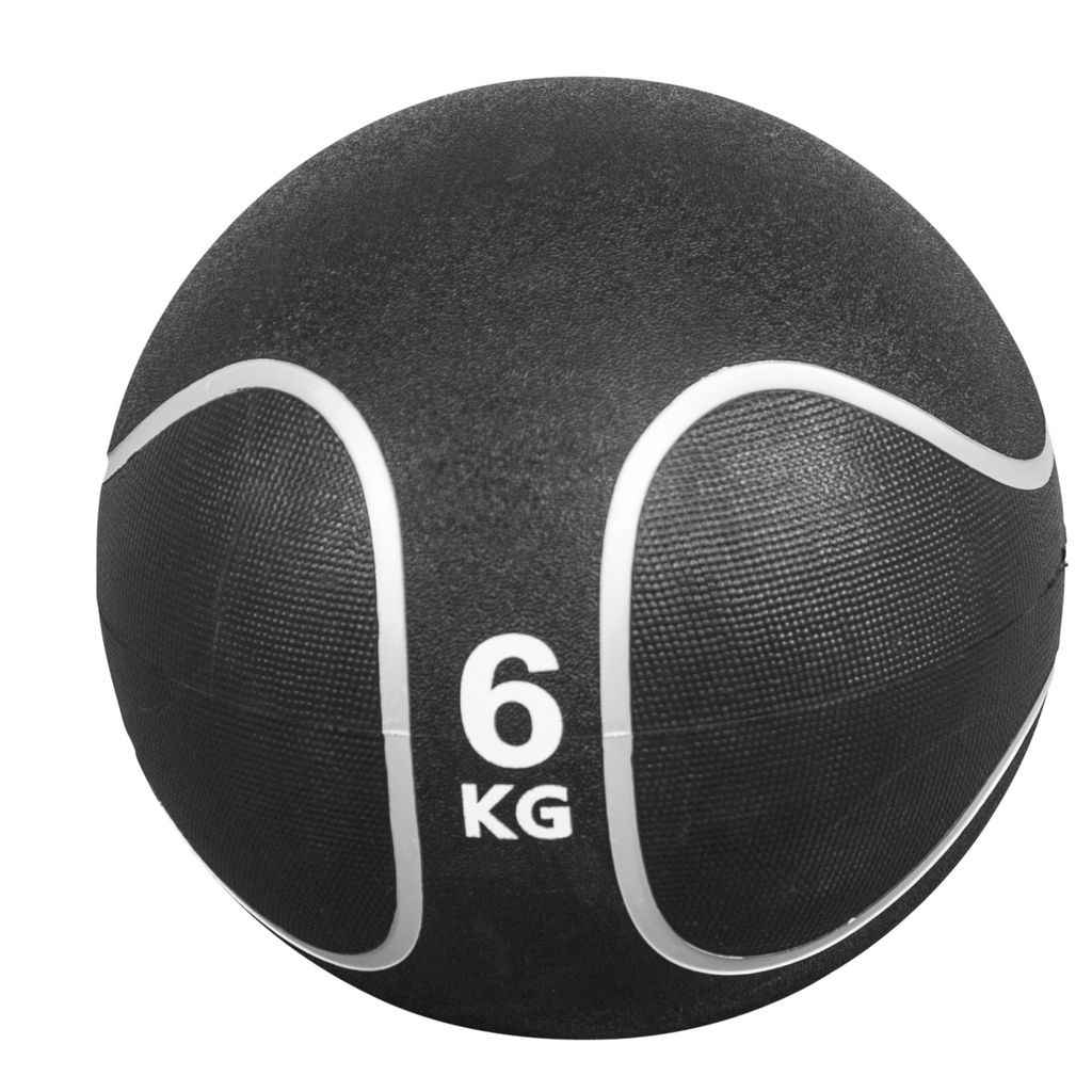 GORILLA SPORTS Medizinball - 6kg Gewichte, Ø 29, Rutschfest, aus Gummi - Slam Ball, Gewichtsball, Trainingsball, Fitnessball