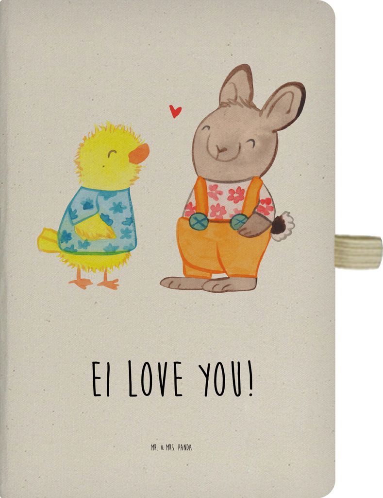 Mr. & Mrs. Panda Journal Ostern Freundschaft - Transparent - Geschenk, Schreibheft, Kladde, Hase, Frühling, Osterhase, Ostergrüße, Reisetagebuch...