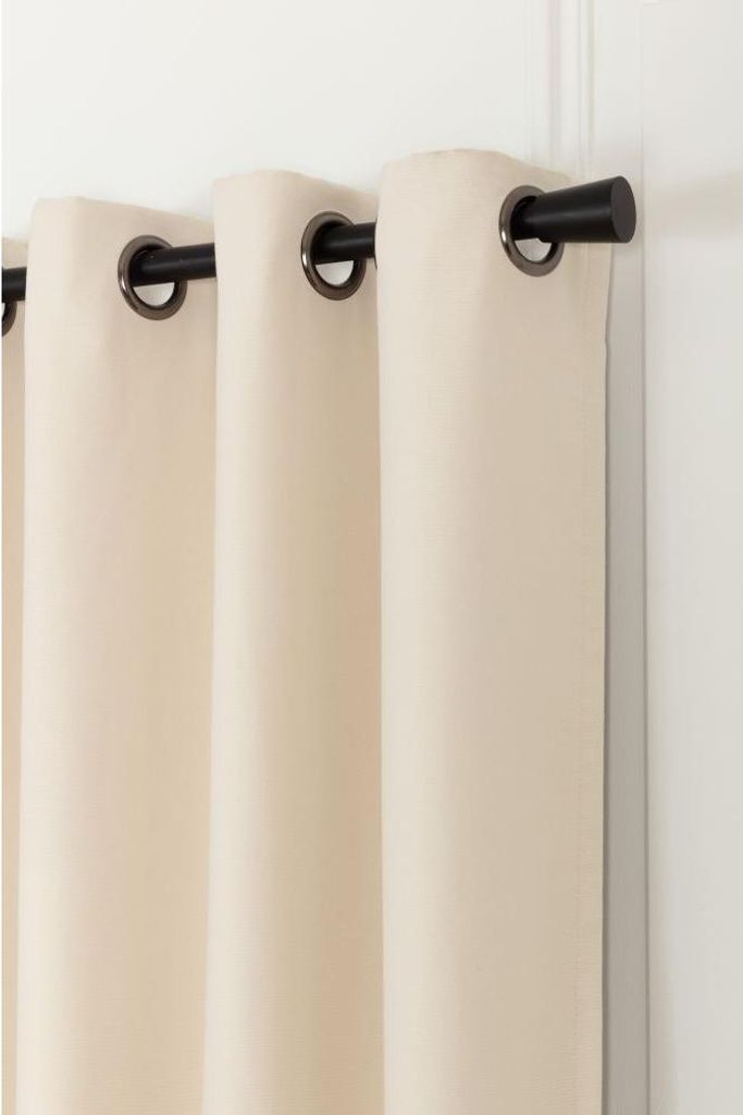 MOONDREAM Akustikvorhang 3in1 | Lärmschutz | Thermoisolierung | 100% Verdunkelung | Patentierte Technologie | Ösen | Beige MC634 | 130B x 250H cm