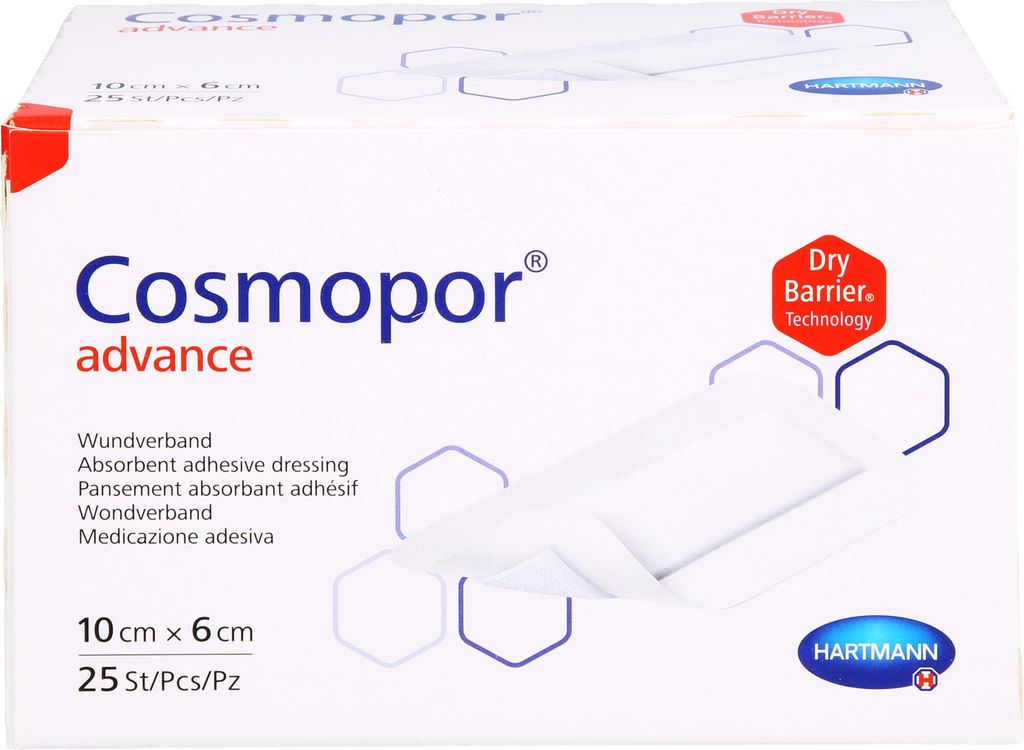 Cosmopor Advance 10x6cm, 25 St PFL Produktbild 