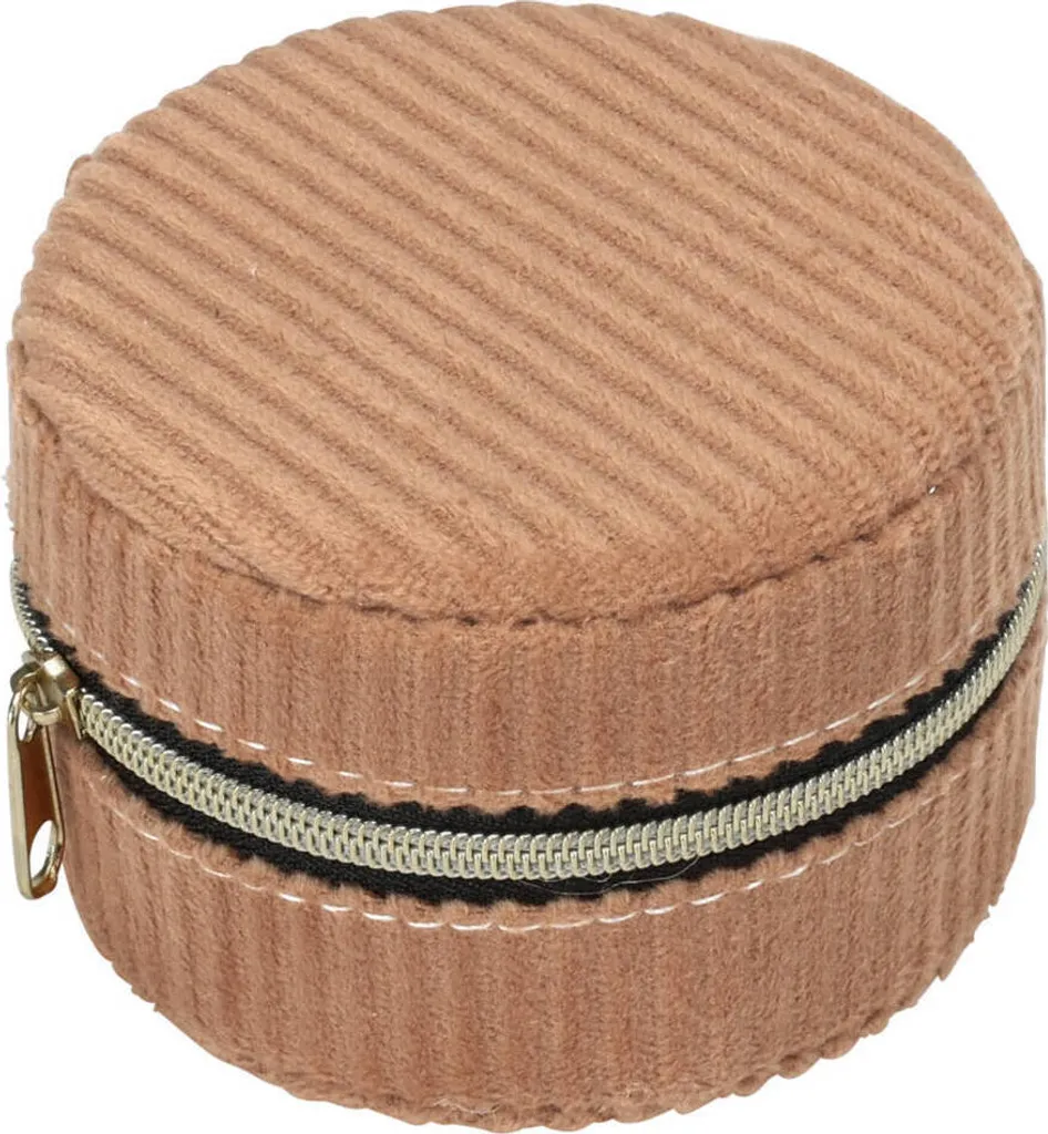 Mini Travel Jewelry Case Velluto a Coste 8cm - Must-have Accessori