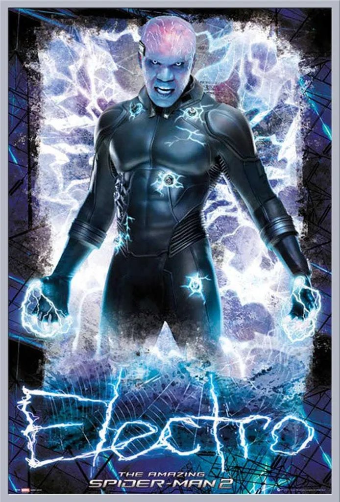 Décoration Murale Spider-Man 2 Electro Cadre Argenté 61x91,5 Shinsuke