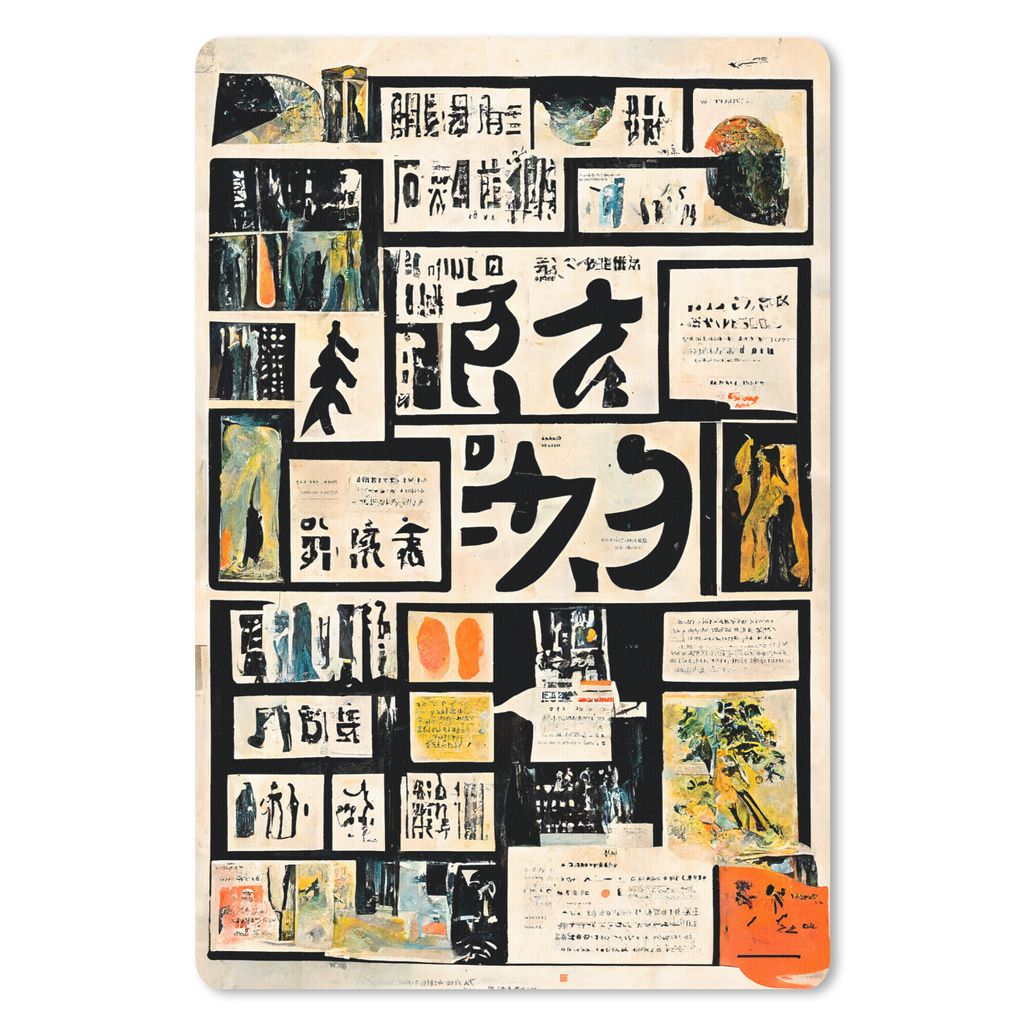 MuchoWow Mauspad Mousepad Japan - Zeitung - Vintage - Zitat 40x60 cm - Mousepads - Maus Mat - Pad - Mausunterlage - Schreibtisch Accesoire