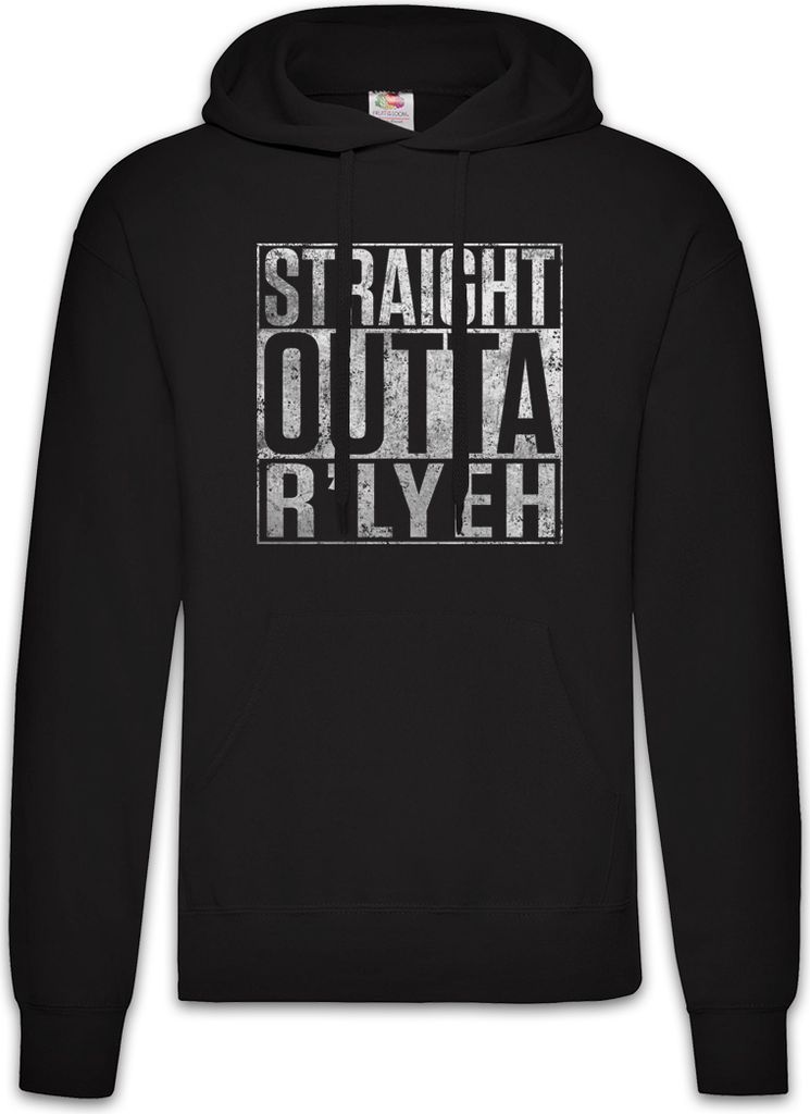 Urban Backwoods Straight Outta R'yleh, Herren Hoodie, Farbe: Schwarz, Größe: 5XL