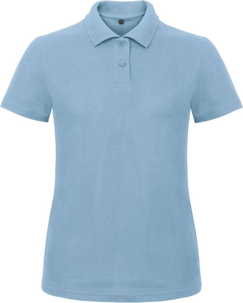 B&C Damen ID.001 Polo-Shirt / Polohemd, Kurzarm RW3525 (S) (Hellblau)
