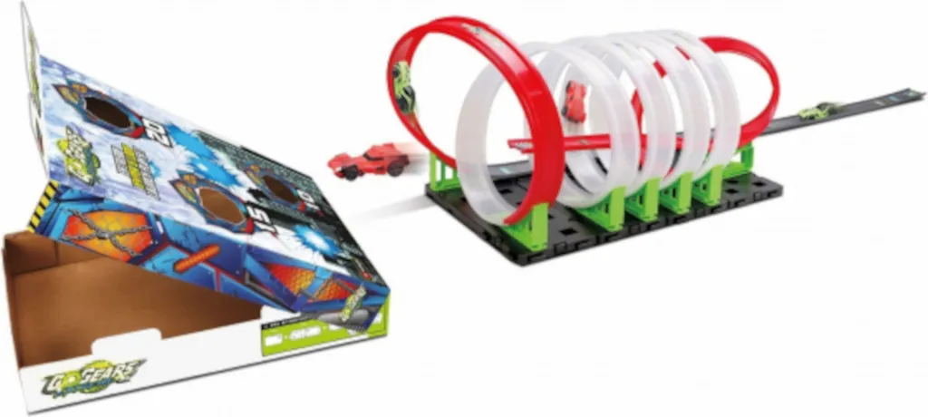 Circuit GoGears Extreme Hyper Loop Bburago avec looping et 2 voitures