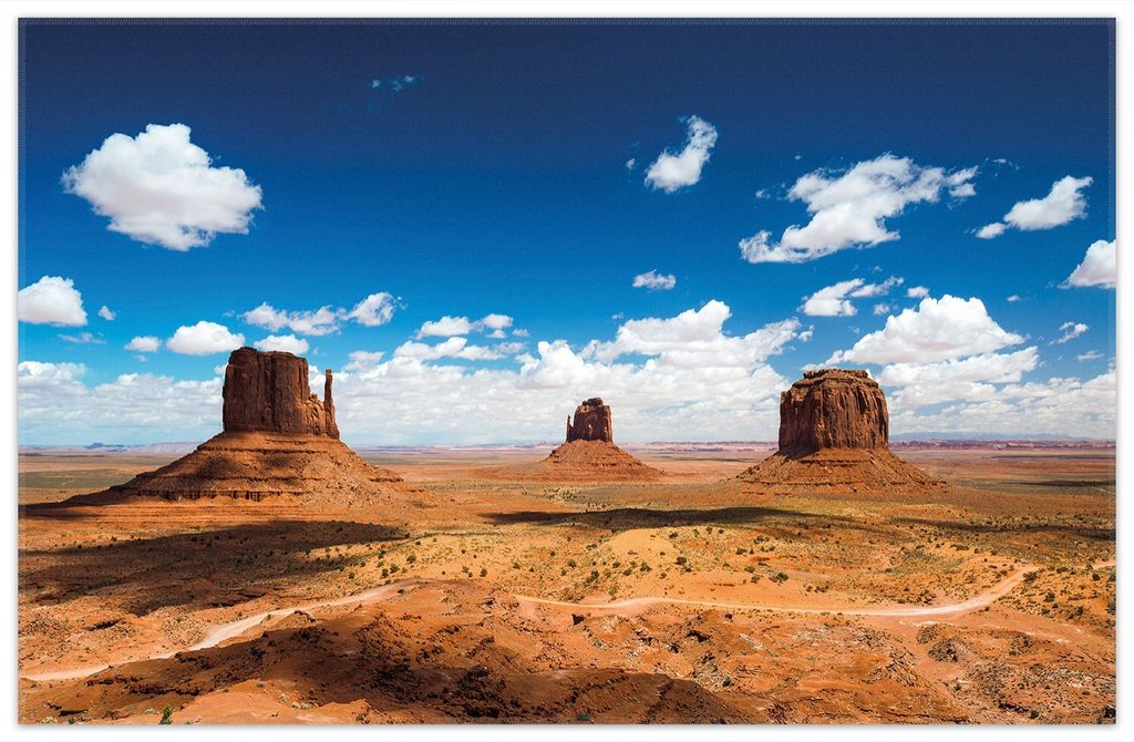 Wallario Premium Teppich, Größe 90 x 140 cm, Monument Valley