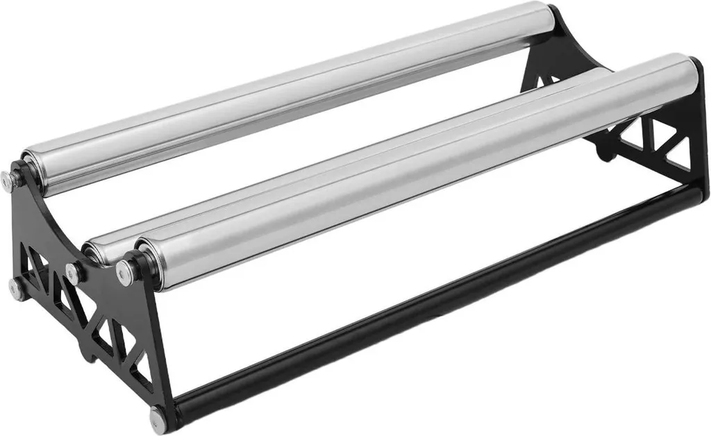 Rangement mobile pour rouleaux de vinyle et papier en inox bleu
