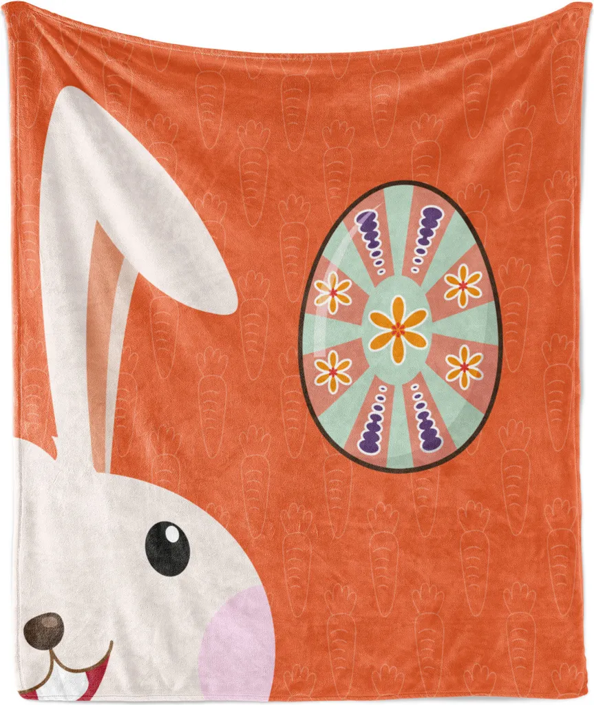 Plaid Design ABAKUHAUS Coniglio Doodle 175x230 | Arredo Burnt Sienna
