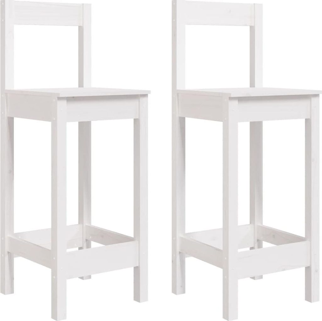 vidaXL Barové stoličky 2 ks. Biele 40x41,5x112 cm Obrázok produktu 