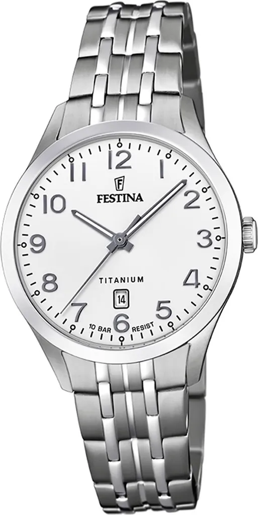 Montre femme Festina F20468/1 chic en titane pour le bureau et soirées