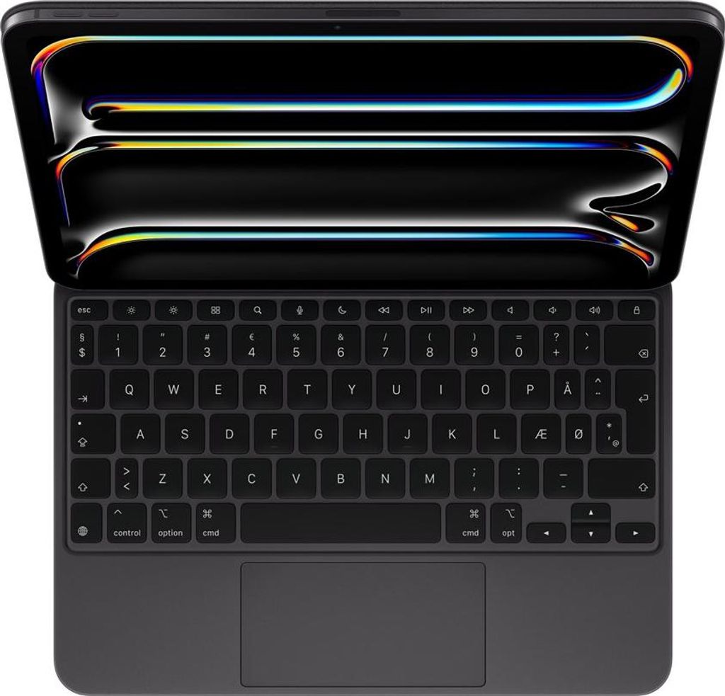 Apple Magic Keyboard - Tastatur und Foliohülle - mit Trackpad - hinterleuchtet - Apple Smart connector - QWERTY - Dänisch - Schwarz - für 11-inc...
