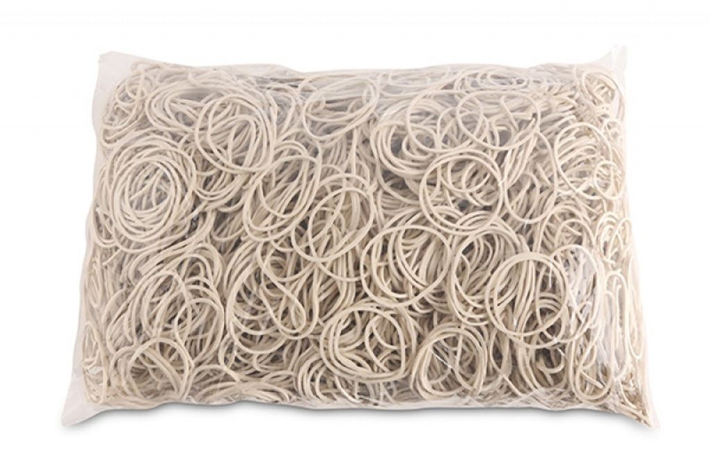 Gumičky Office Products 40mm 1kg biele