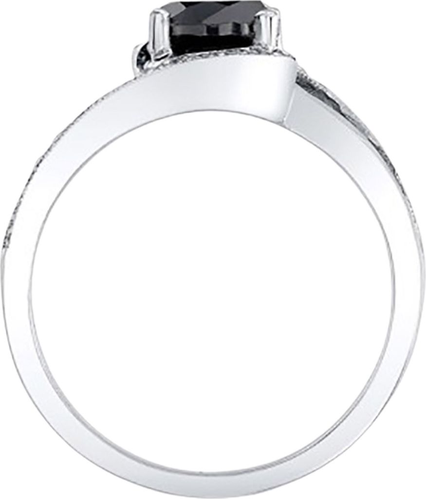 Fingerring, geometrisch, schwarz, Zirkonia, Schmuck, modisches Aussehen, exquisiter Fingerring für Hochzeit-Schwarz,US 8