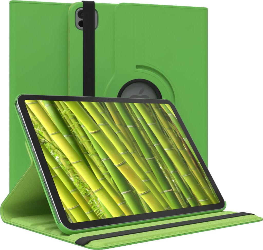 EAZY CASE - Tablet Hülle für Apple iPad Pro 11 (2024) Schutzhülle, Tablet Case 360° drehbar in Grün