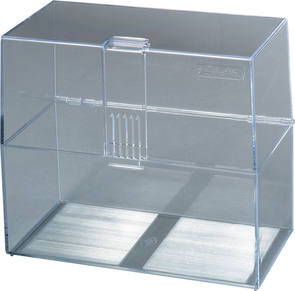 Herlitz Karteikasten A6 leer transparent   für 300 Karten Produktbild 