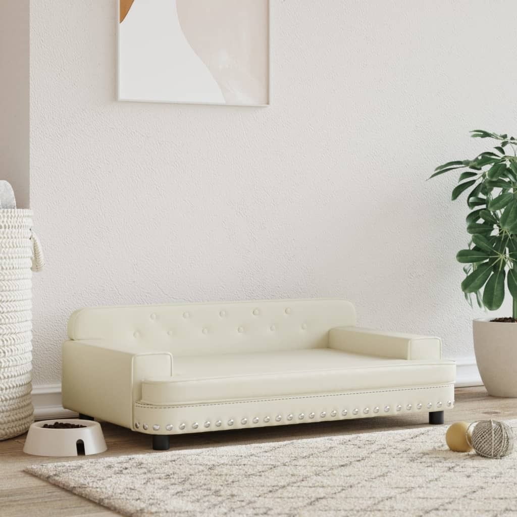Best Möbel Hundebett Creme 90x53x30 cm Kunstleder - Hundebetten CL1748973 1parcel