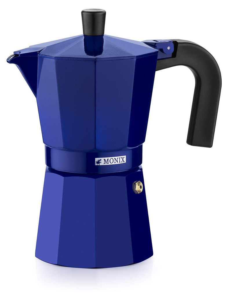 Macchina da caffè italiana monix m301706/ 6 tazze/ blu Immagine del prodotto 