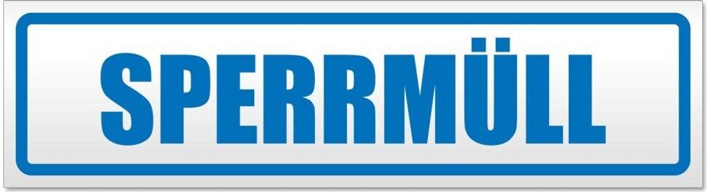 Kiwistar Sperrmüll Magnetschild Schild magnetisch - 45cm Blau - Magnetfolie für Auto PKW Kfz