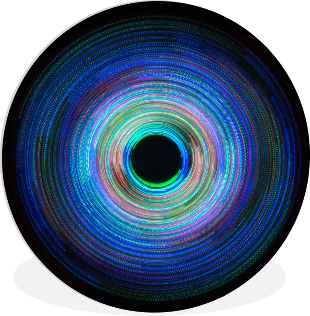 MuchoWow Rundes Wandbild - Runde Bilder LED-Beleuchtung in Form eines Auges Ø 60 cm Kreis Wanddekoration Kunststoff - Wandkreis - Wandschmuck - ...