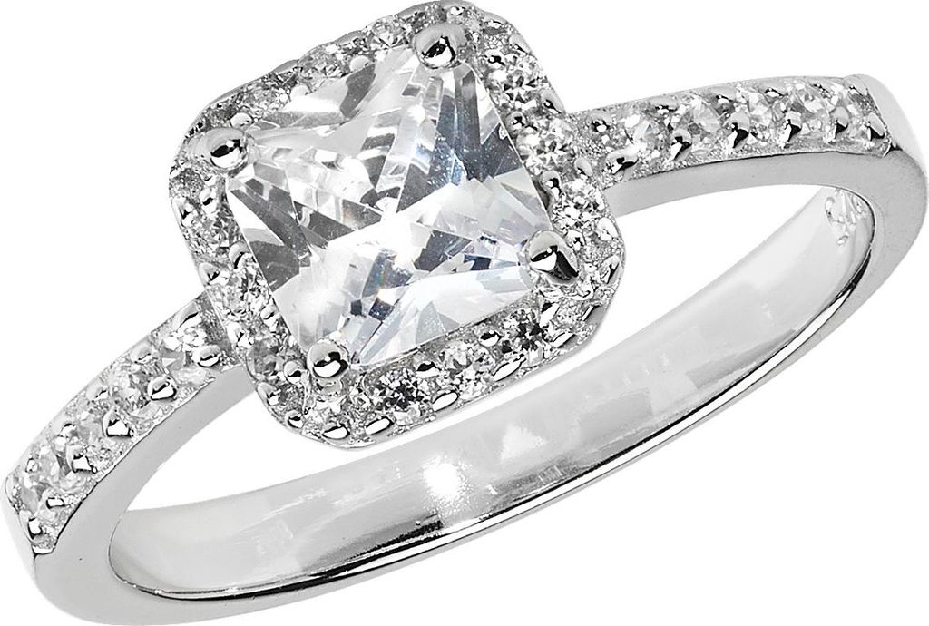 Wunderschöner 925 Sterling Silber Solitär Verlobung Damen - Ring mit Zirkonia, 53 (16.9); TRS22287RSM