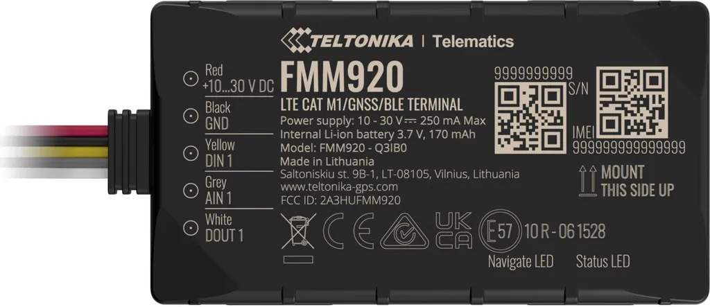 Teltonika FMM920 avec Bluetooth et Batterie de Secours pour Suivi en Temps Réel