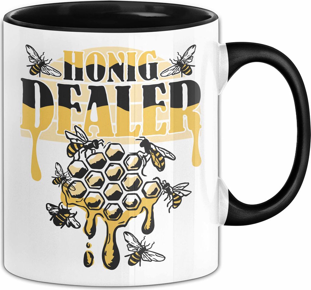 Imker Tasse Geschenk Bienen Honig Dealer Bienen-Liebhaber Imkerei (Schwarz)