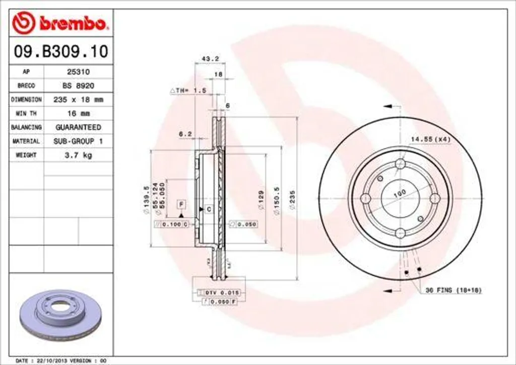 Disque de frein pour Toyota Yaris P1 : remplacez votre pièce OE 435120D010