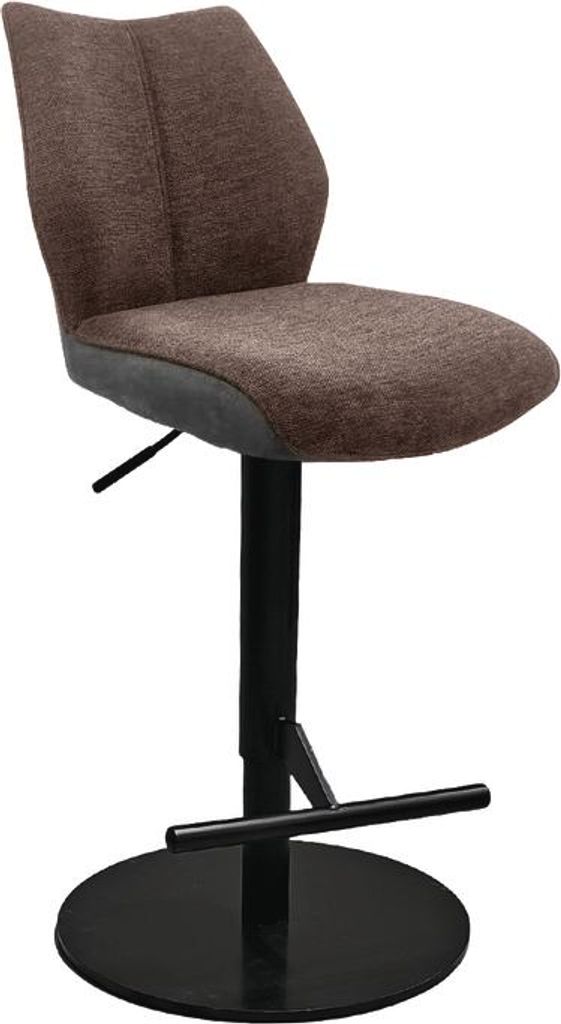 Design Barhocker Stella S Gestell schwarz matt rund braun