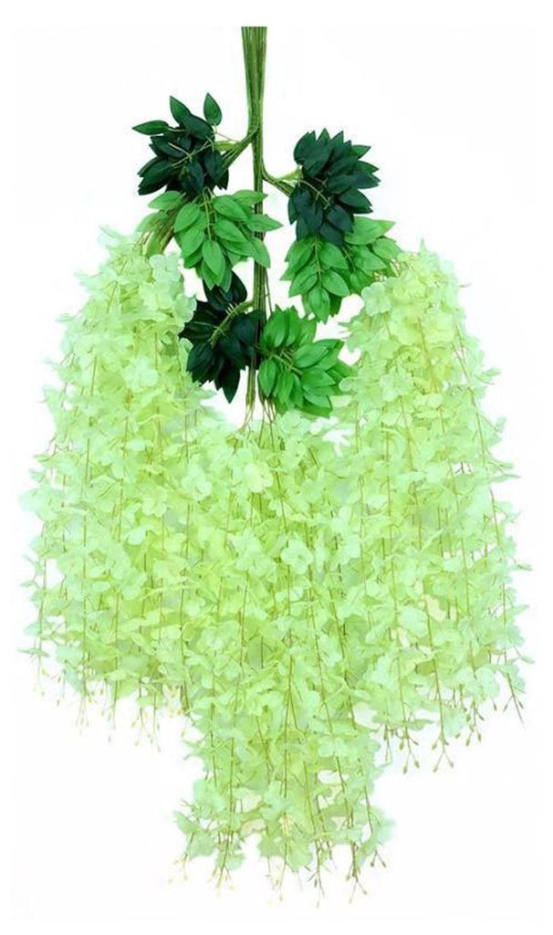 Künstliche Glyzinienblüten, künstliche Glyzinienranken, Hängegirlande aus Kunstseide für Hochzeitsbogen, Zeremonie, Party, Gartendekoration, H...