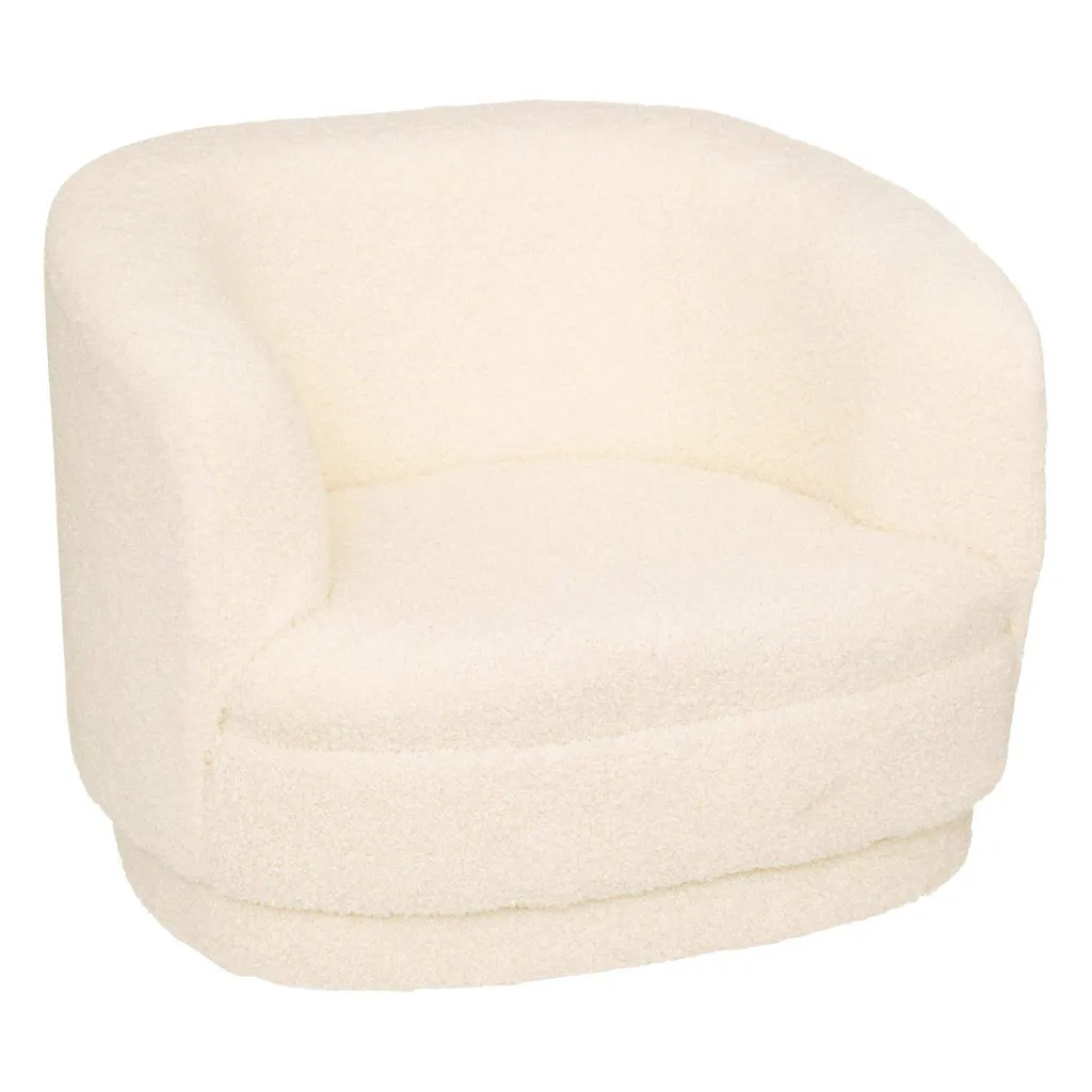 Siège enfant style mouton, fauteuil bouclette avec assise basse 18,5cm