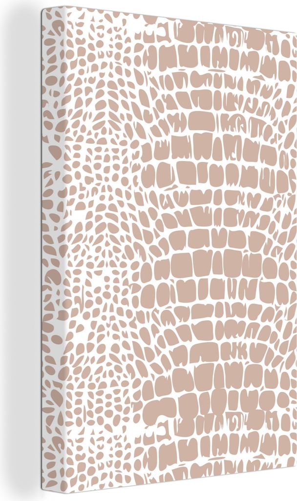 OneMillionCanvasses - Leinwandbilder - 90x140 cm, Tiermuster - Rosa - Schlange - Pastell, Wandbilder Kunstdruck Wanddekoration - Wandschmucke - S...