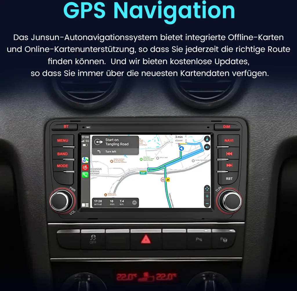 Autoradio Android 13 Audi A3 8P S3 RS3 2003-2012 Wireless CarPlay DAB+ - 11