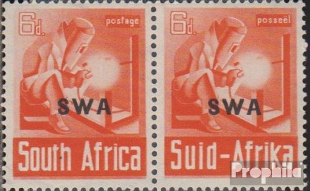 Briefmarken Namibia - Südwestafrika 1941 Mi 226-227 waagerechtes Paar postfrisch Rüstungsbilder