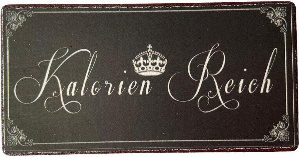 Kühlschrankmagnet im Antik Look - Kalorienreich