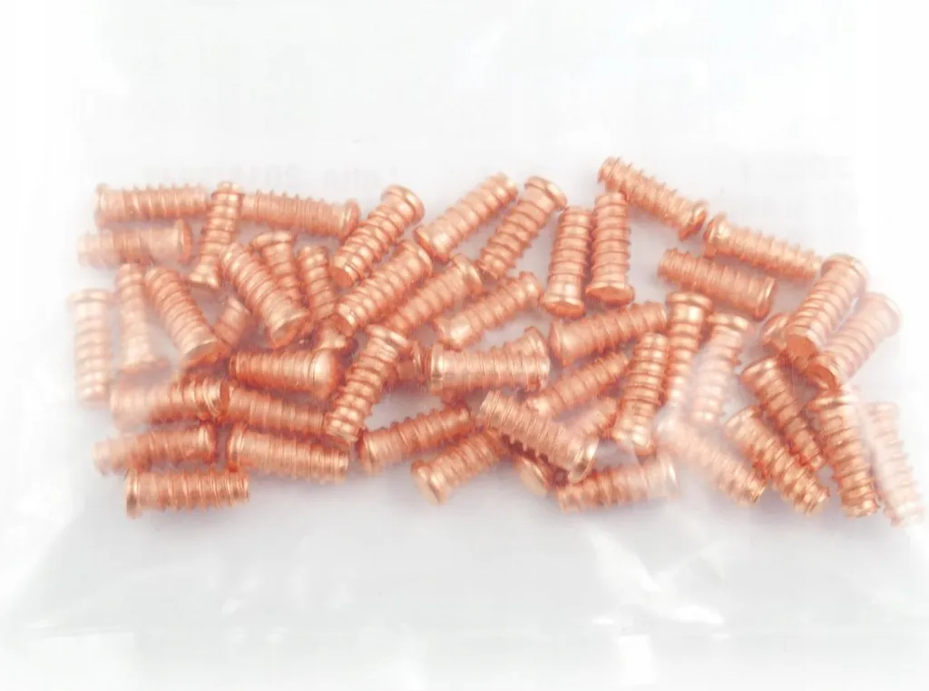 Rivets filetés cuivrés 5x12 mm pour spotter débosselage - Lot de 50 pcs