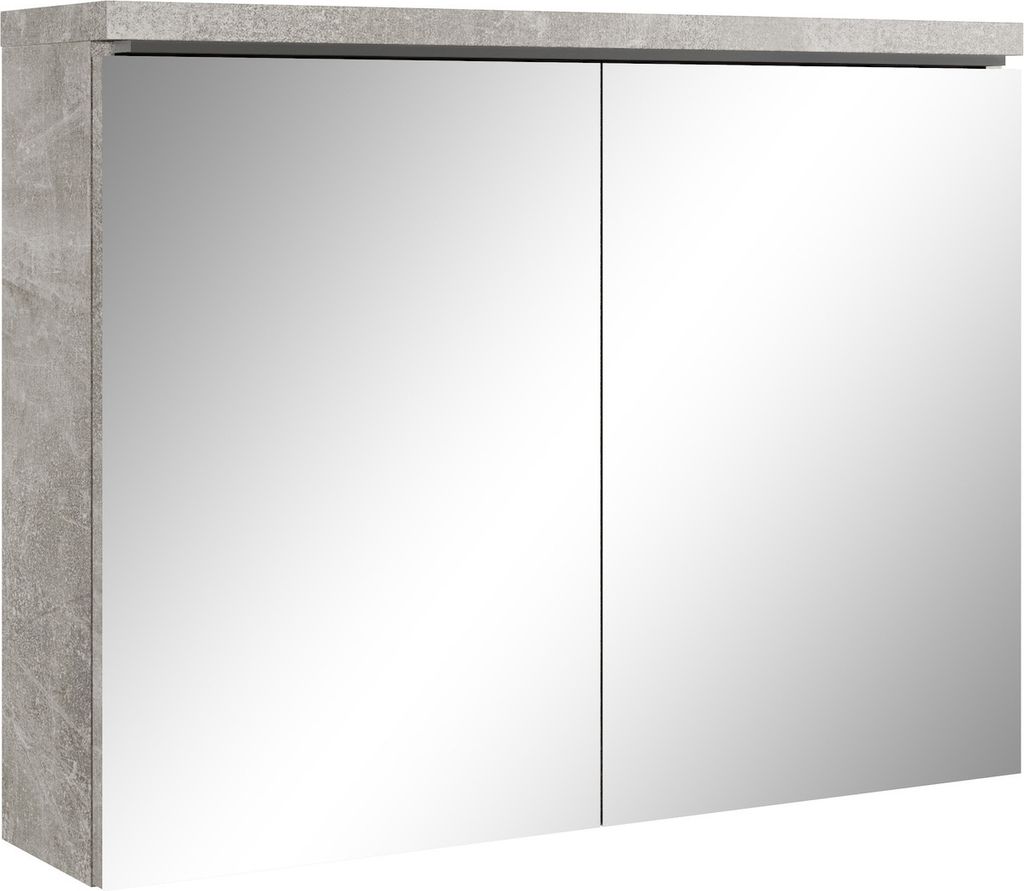Badplaats Spiegelschrank Paso 80 x 60 cm Beton Grau - Produktbild 