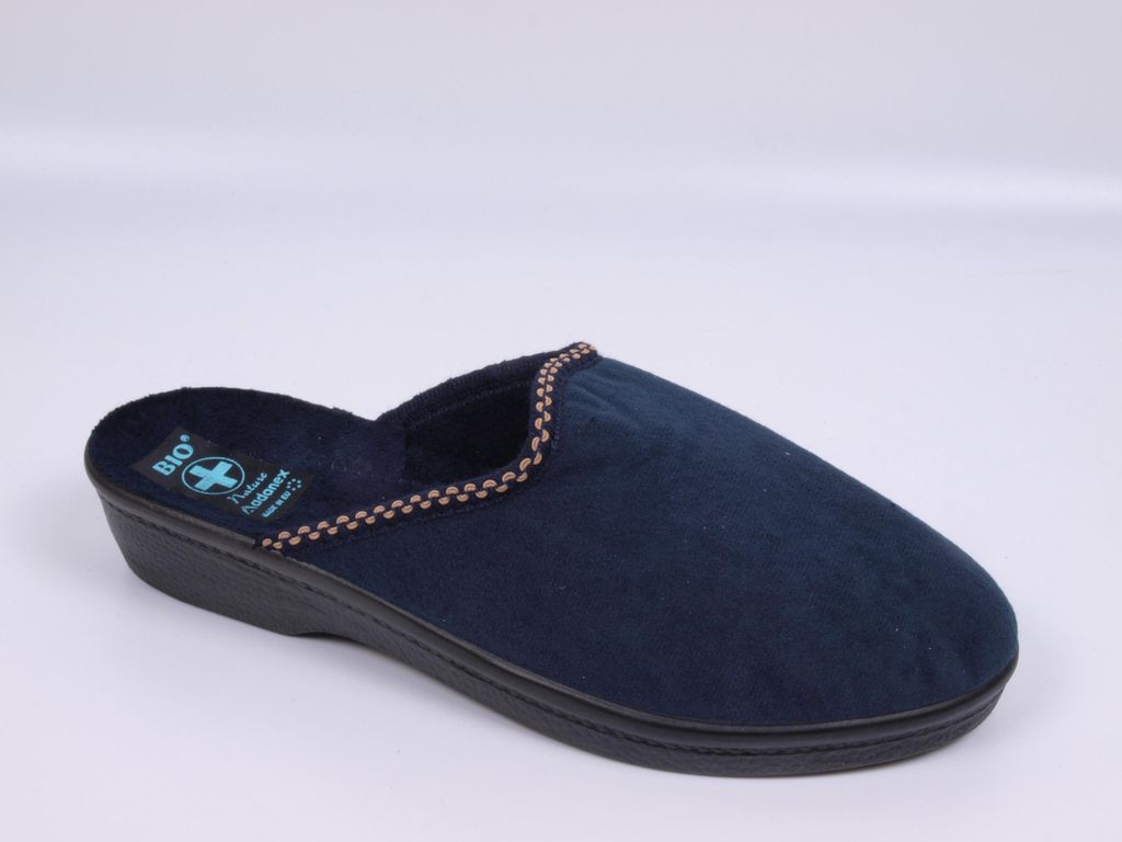Damen Hausschuhe ADANEX organic 29933 blau, geschlossene Spitze