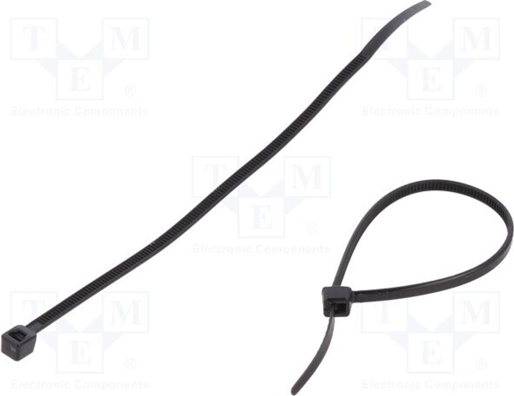100x Kabelbinder Ømax: 30mm CVR120SBK Kabelbinder 78,5N schwarz W: 2,5mm L: 120mm