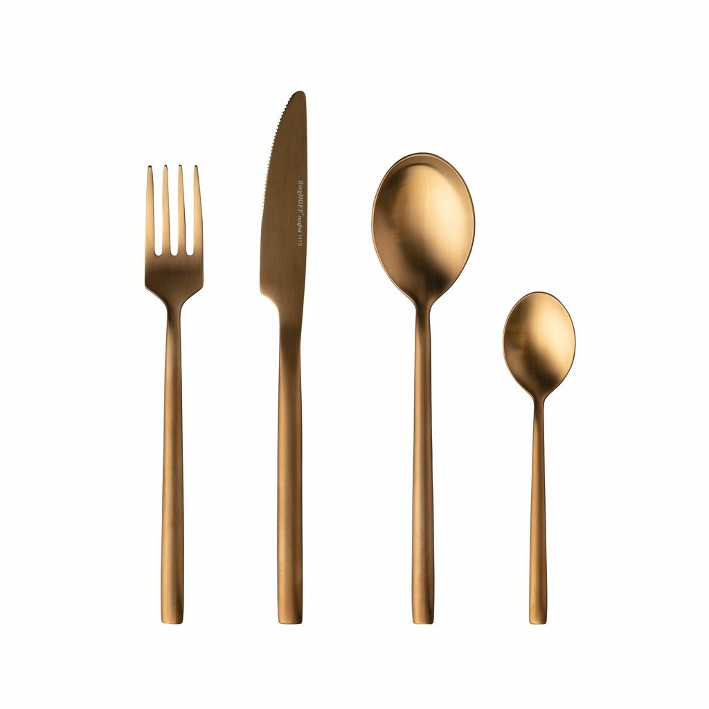 Vierteiliges Besteck, Gold - Rostfreier Stahl - BergHOFF|Gem Line
