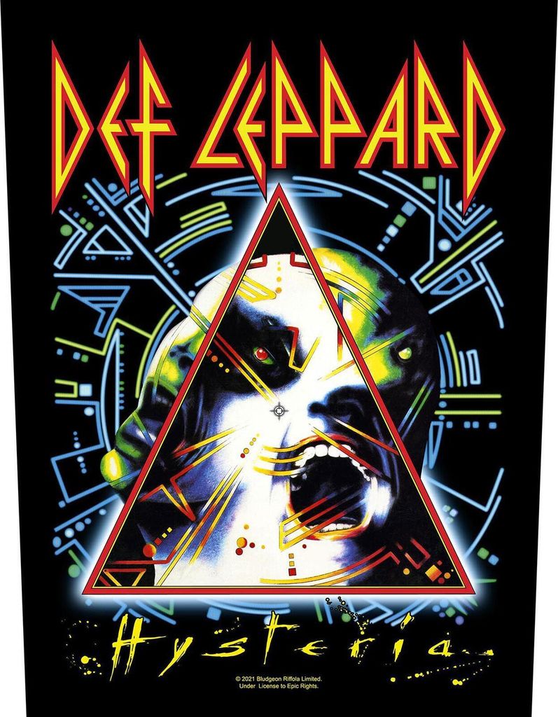 Def Leppard - Patch "Hysteria" RO3722 (Einheitsgröße) (Bunt)