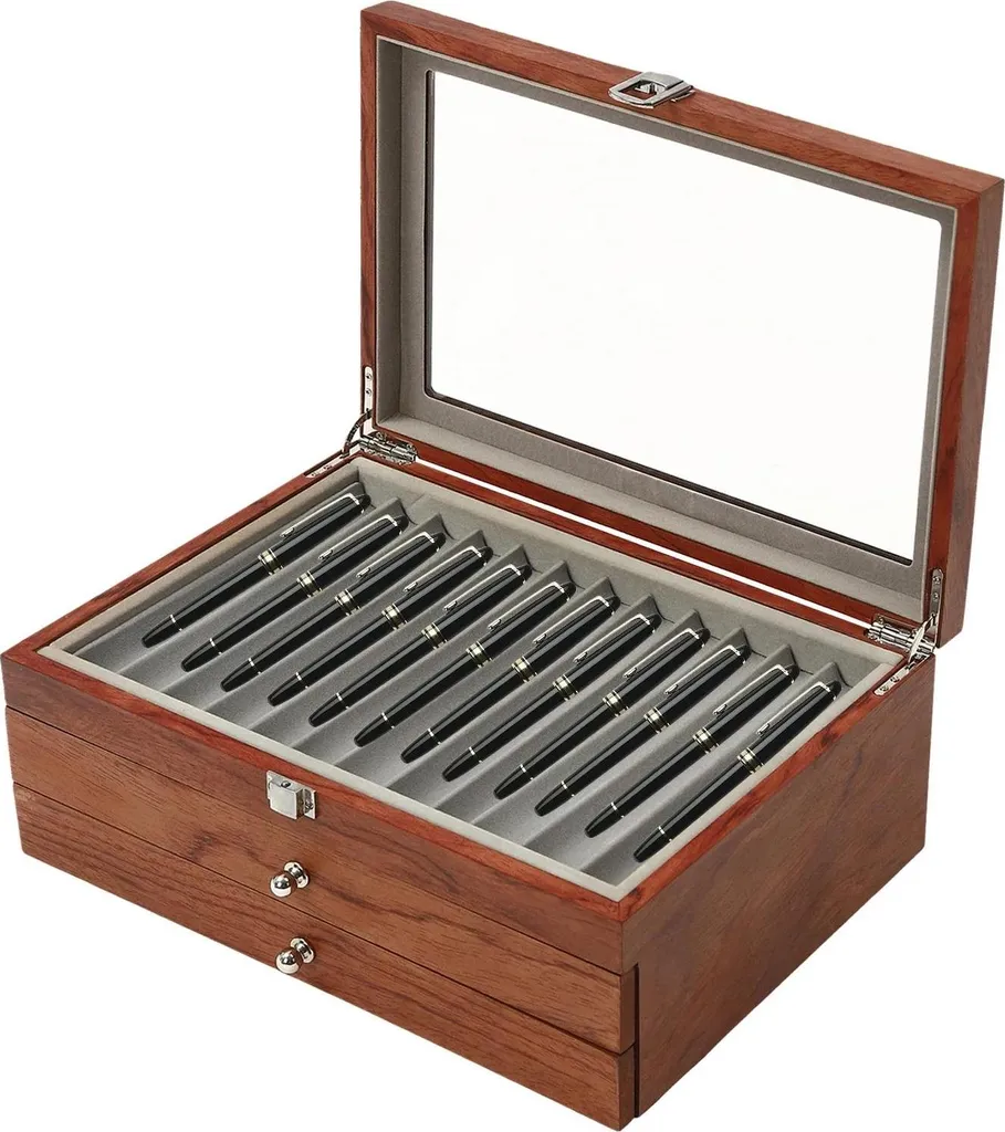 Vitrine de rangement pour 34 stylos : Idéal pour bureau et collectionneurs